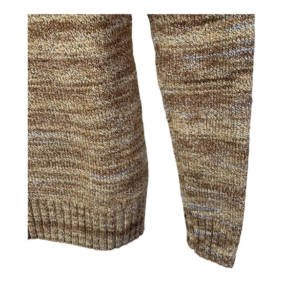 Columbia Women's Size M Brown Cream Tweed Turtle Neck Long Sleeve Sweater - Picture 6 of 10